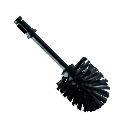 La tête de brosse de rechange WC ronde Haug de Haug Bürsten KG est une tête de brosse de toilette noire durable en plastique avec des poils rigides et un manche court, idéale pour le nettoyage hygiénique des cuvettes de toilettes.