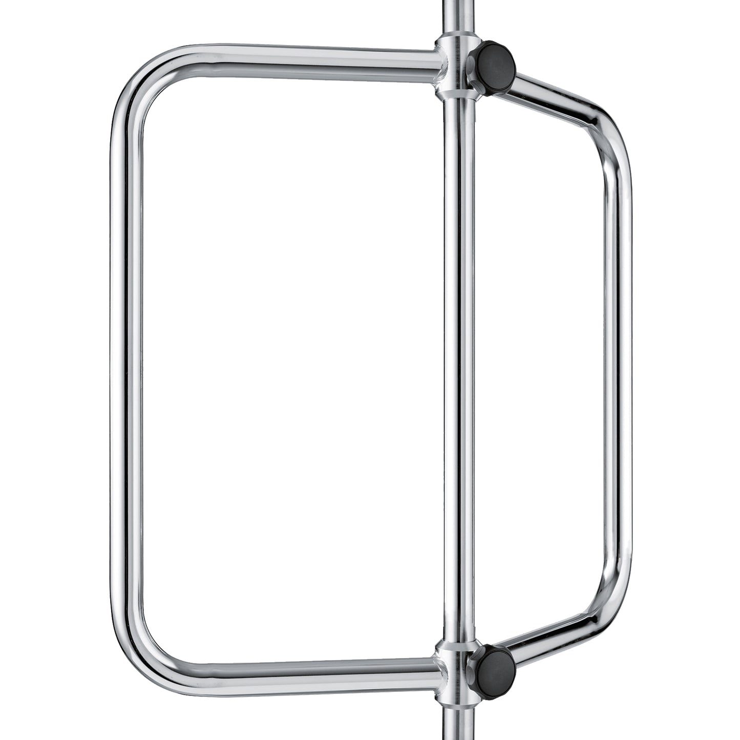 Eine Einweg-Drehsperre aus Metall mit einer vertikalen Stange und einem quadratischen Dreharm, die häufig mit dem Novocal Infusionspumpenhalter für Pumpen von Novocal ausgestattet ist, um Infusionspumpen in öffentlichen oder gewerblichen Bereichen sicher zu befestigen.