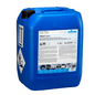 Un bidon bleu de 20 l de Johannes Kiehl KG avec l'inscription "Kiehl ARENAS-exet 4 Détachant de taches de couleur et de moisissure", avec des informations sur le produit, des symboles de danger et des instructions d'utilisation sur le devant et sur le côté ; idéal pour enlever les taches de couleur et de moisissure.
