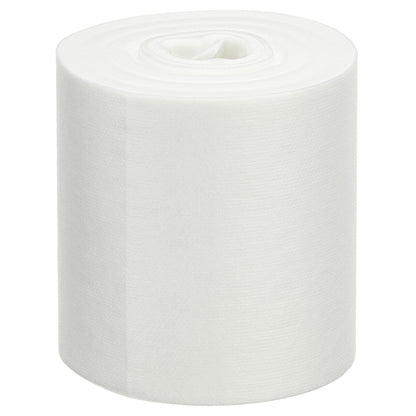 Eine einzelne Rolle WypAll® Wettask™ PowerClean Reinigungstücher von Kimberly-Clark GmbH (6 Refills x 120 Blatt, Weiß) steht aufrecht vor weißem Hintergrund.