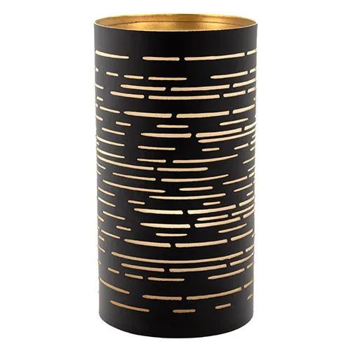 Papstar Bougeoir Securit® Ø 8 cm x 15 cm noir/or