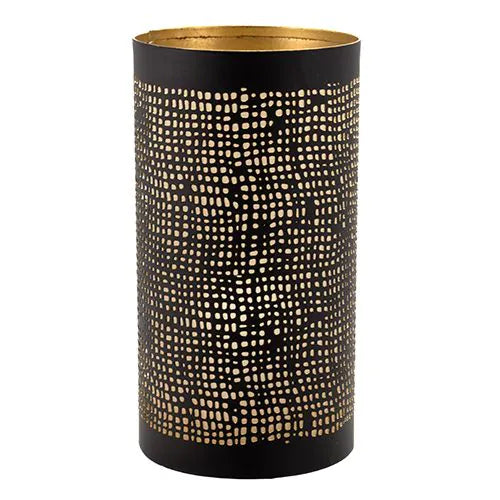 Papstar Bougeoir Securit® Ø 8 cm x 15 cm noir/or