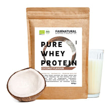 Poudre de protéine de lactosérum biologique, noix de coco