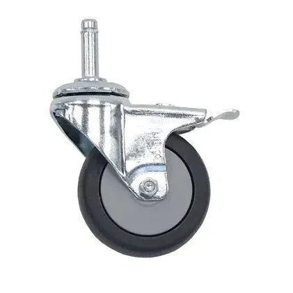 La roulette pivotante Novocal avec trou arrière Ø 75 mm, arrêt, est idéale pour NWK et ATE grâce à son boîtier en métal et sa roue en caoutchouc gris. Le frein latéral assure un transport sécurisé des charges lourdes. Emballage : 1 pièce.