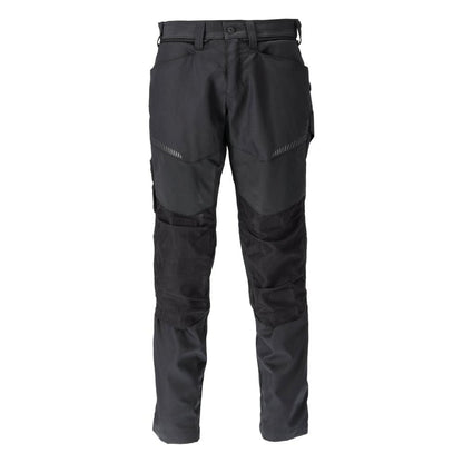 Pantalon avec poches genoux, noir