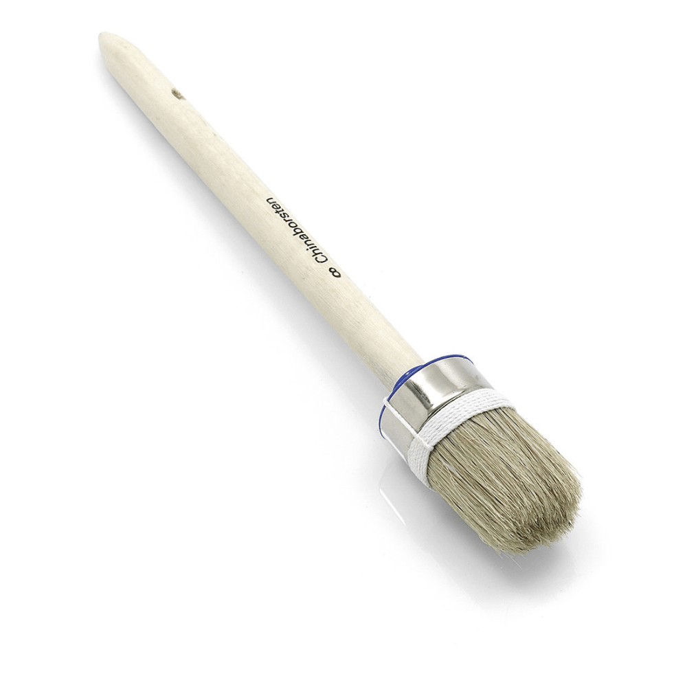 Le pinceau industriel Nölle Profi Brush dispose d'un mélange de poils naturels durable, d'un manche conique en bois clair et d'une virole en métal argenté sécurisée, offrant ainsi une qualité industrielle de premier ordre.