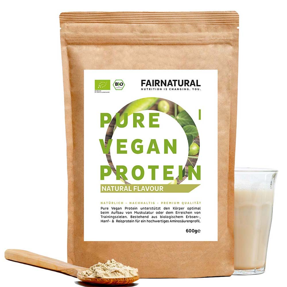 Poudre de protéine vegan bio neutre sans soja