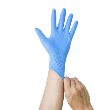 Gants jetables en nitrile Saraya EX MD bleus