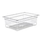 Le panier PC Novocal transparent divisible (600 x 40 mm) avec fond perforé et arrêts d'extraction offre une ventilation et un drainage optimaux - Idéal pour le rangement des accessoires PC. 1 pièce par paquet.