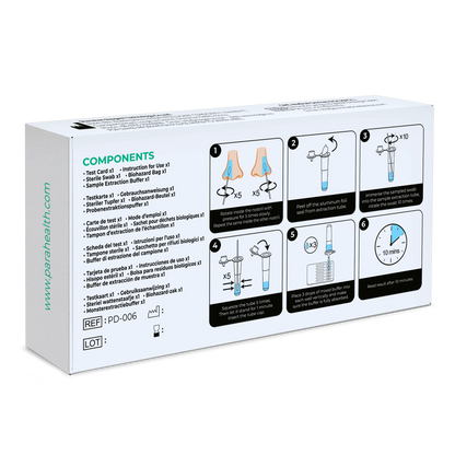 Ensemble de tests rapides 12 en 1 pour détecter les antigènes (COVID-19, grippe A/B, streptocoques, légionelles et autres) | Pack (1 essai)