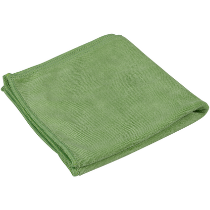 Un chiffon en microfibre vert plié ENA Platin (32x32 cm) d'Abena Re-Seller GmbH est présenté devant un fond blanc simple.