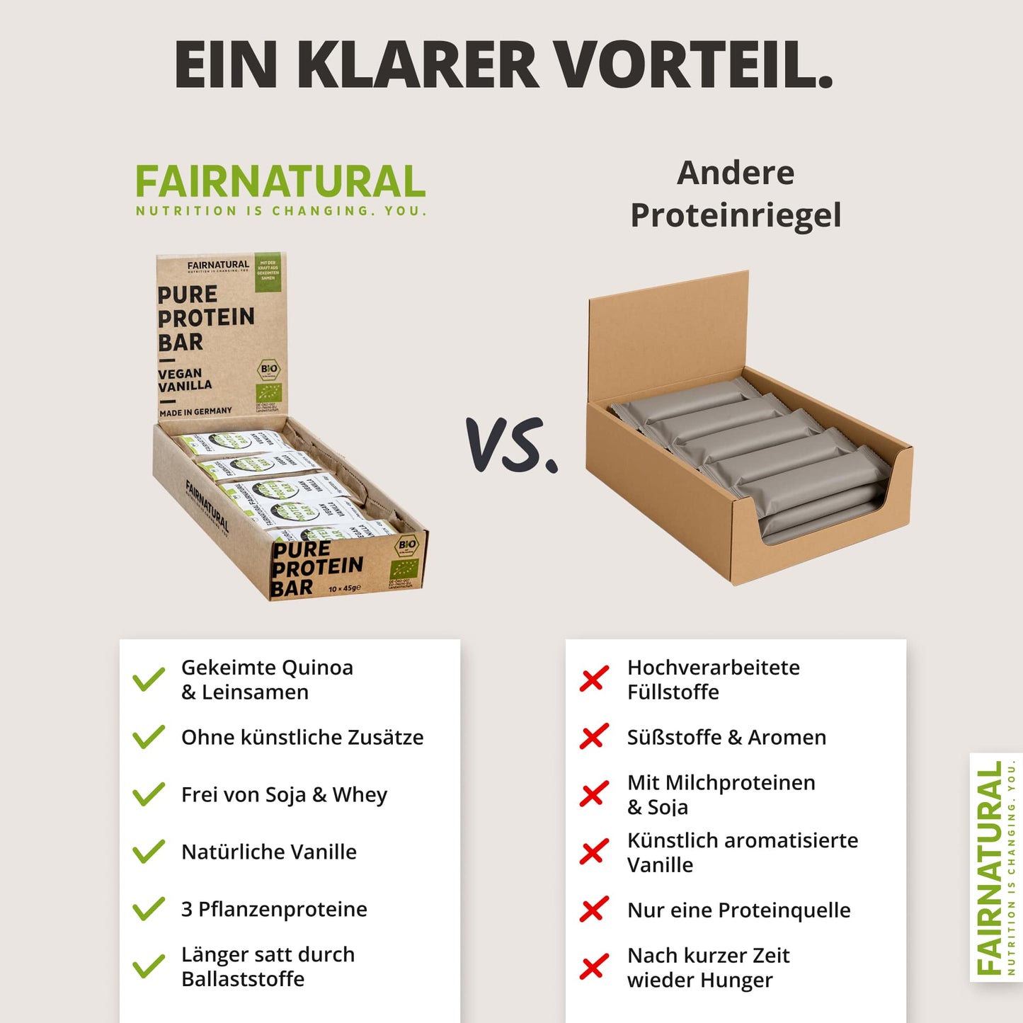 Barre protéinée bio vegan vanille sans soja