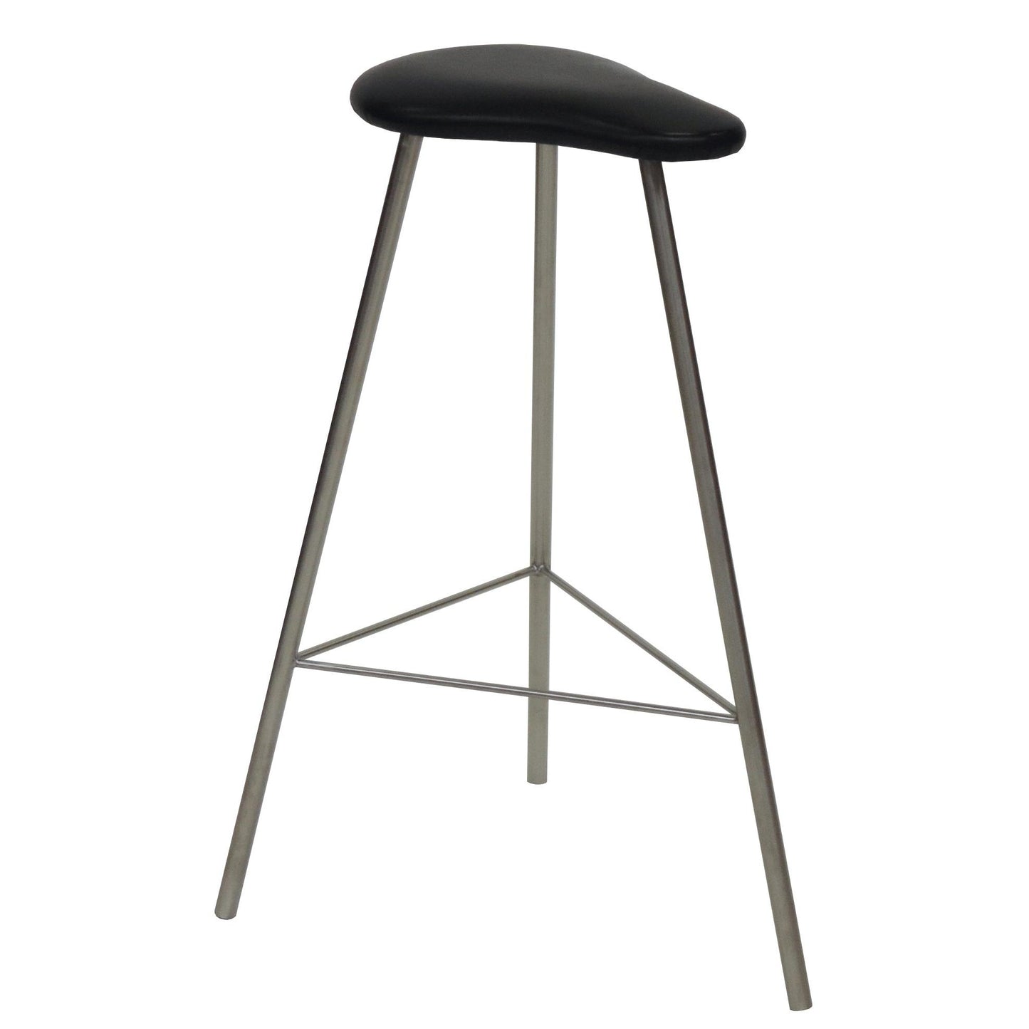 Le tabouret de selle Novocal est doté d'un cadre en acier inoxydable à trois pieds avec un siège de selle rembourré et offre confort et style dans un tabouret de bar. L'emballage contient 1 pièce.