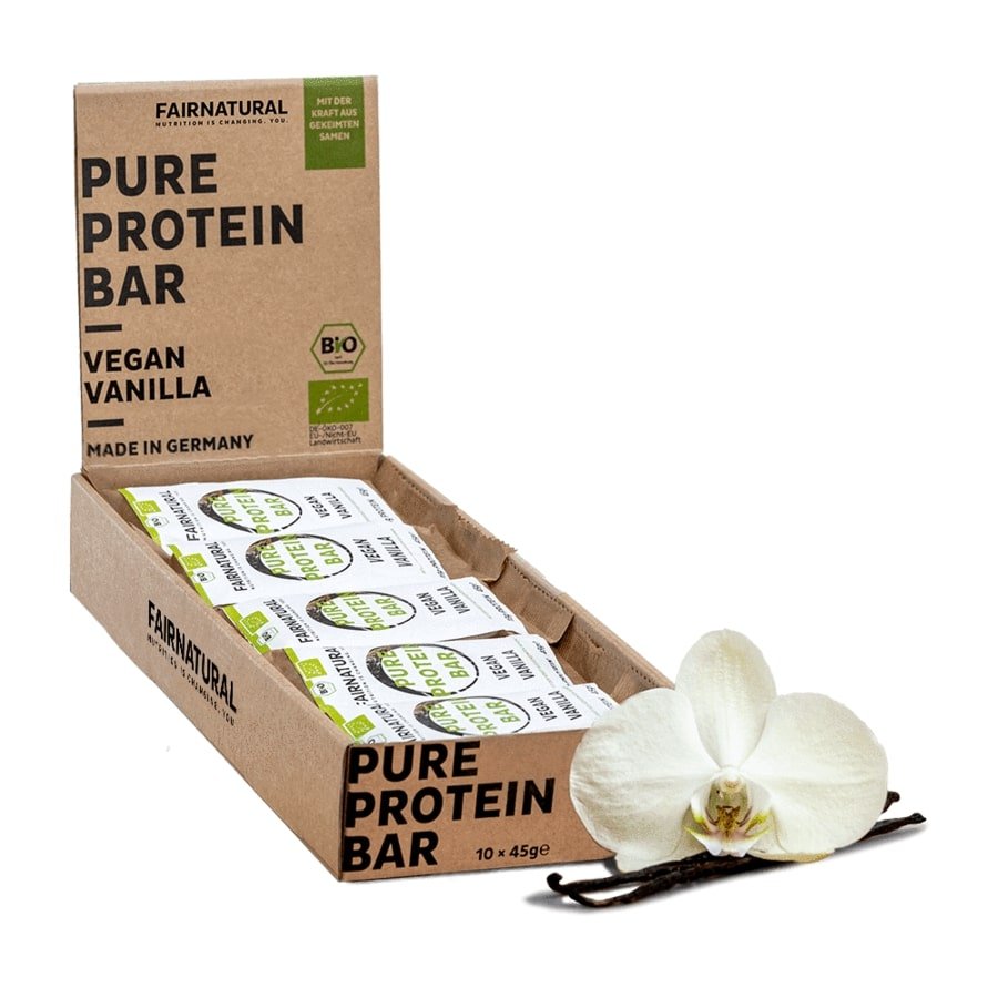 Barre protéinée bio vegan vanille sans soja