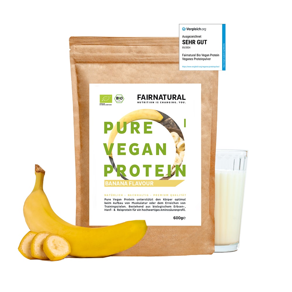 Banane en poudre protéinée vegan bio sans soja