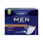 La protection pour incontinence TENA Men Active Fit Level 3, emballée dans un bleu et noir distinctif, est conçue pour l'incontinence urinaire. Ce produit de TENA – Essity Germany GmbH présente un graphique de bouclier et met en avant des avantages tels qu'une triple protection et une discrétion absolue, ce qui en fait le choix idéal pour les hommes recherchant confiance et confort. Chaque paquet contient 16 pièces.