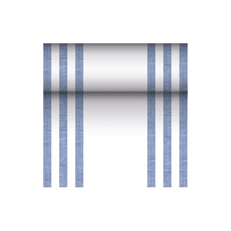 Dans le cadre de la « ROYAL Collection » de la PAPSTAR GmbH, ce motif sans couture présente des rayures bleues verticales sur fond blanc. Le mélange PV-Tissue assure durabilité tout en élégance, avec des rayures uniformément réparties qui créent un aspect symétrique et équilibré, ce qui le rend parfait pour tout chemin de table semblable à un tissu de PAPSTAR.