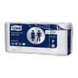 Le papier toilette en rouleaux Tork 110767 Advanced T4, marque TORK – Essity Professional Hygiene Germany GmbH, est disponible dans un design bleu et blanc avec des symboles indiquant son adéquation pour les toilettes pour hommes et femmes. Ce paquet contient six rouleaux de papier toilette doux.