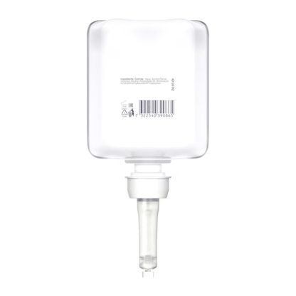 Le nettoyant pour sièges de toilettes Tork 420302 Premium de TORK - Essity Professional Hygiene Germany GmbH est équipé d'une bouteille transparente et rectangulaire avec une buse de pompe en bas pour garantir une hygiène optimale. Chaque bouteille contient un code-barres et une étiquette textuelle avec des ingrédients détaillés et des instructions d'utilisation, empêchant efficacement les contaminations croisées à chaque utilisation.