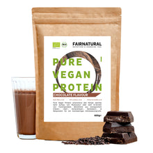Protéines végétales en poudre bio, saveur chocolat, sans soja