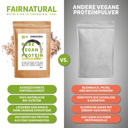 Poudre de protéine vegan bio vanille sans soja