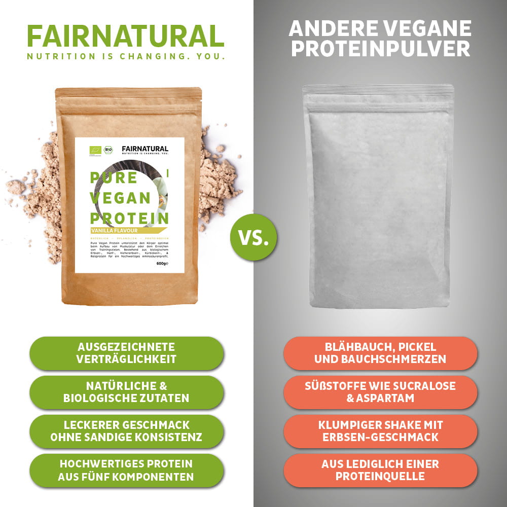 Poudre de protéine vegan bio vanille sans soja