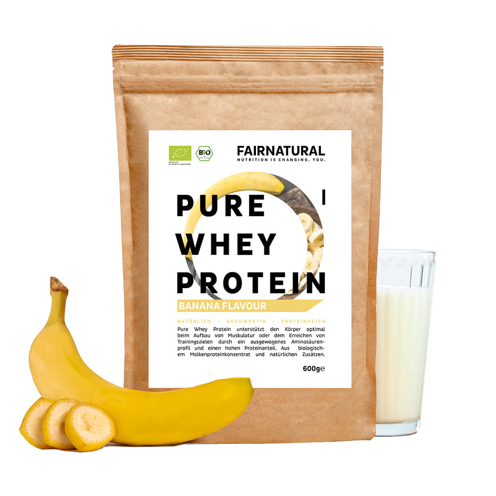 Banane en poudre de protéine de lactosérum biologique