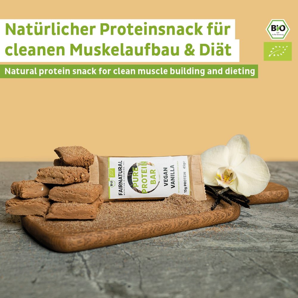 Barre protéinée bio vegan vanille sans soja