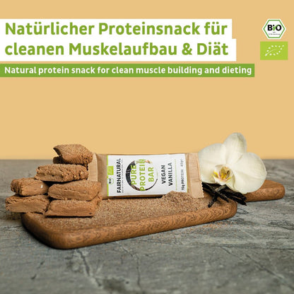 Barre protéinée bio vegan vanille sans soja