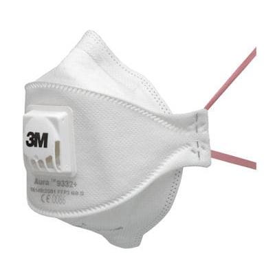 Masque contre les particules 3M™ Aura™, FFP3, avec valve, emballage en vrac, 9332+ | Paquet (1 pièce)