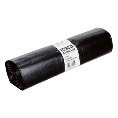 Sacs poubelle Deiss en LDPE recyclé, 240 litres, 1000x1250x0,06 mm, noir | Rouleau (10 pièces)