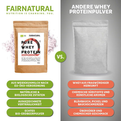 Bio Whey Protein Pulver Erdbeere – Ansicht 3