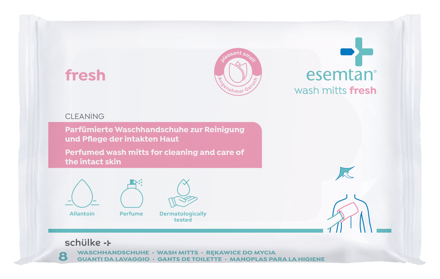 gants de toilette esemtan frais 8 ST SP | Paquet (8 pièces)
