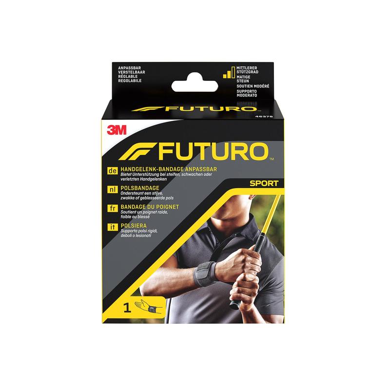 Bandage de poignet réglable FUTURO™ 46378, réglable SPORT (14,0 - 24,1 cm) | Paquet (1 pièce)