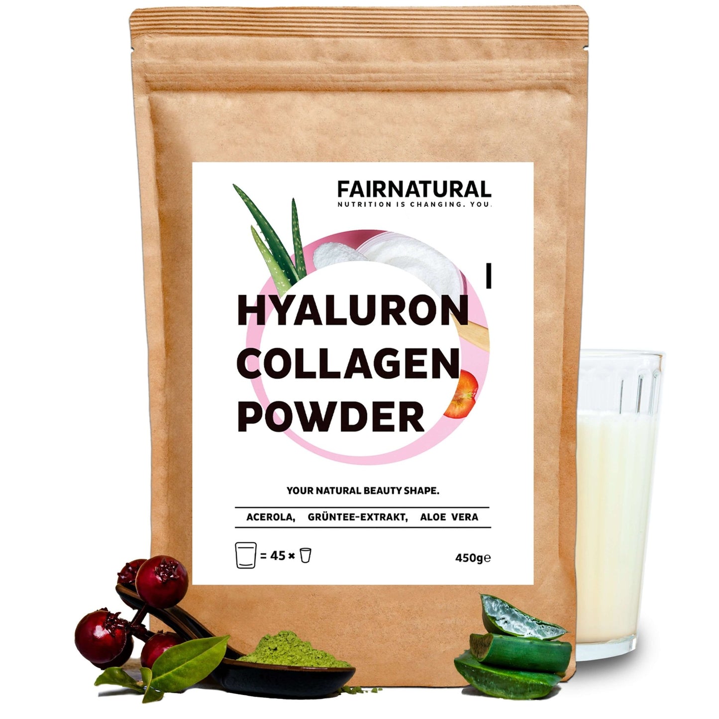 Poudre hyaluronique de collagène