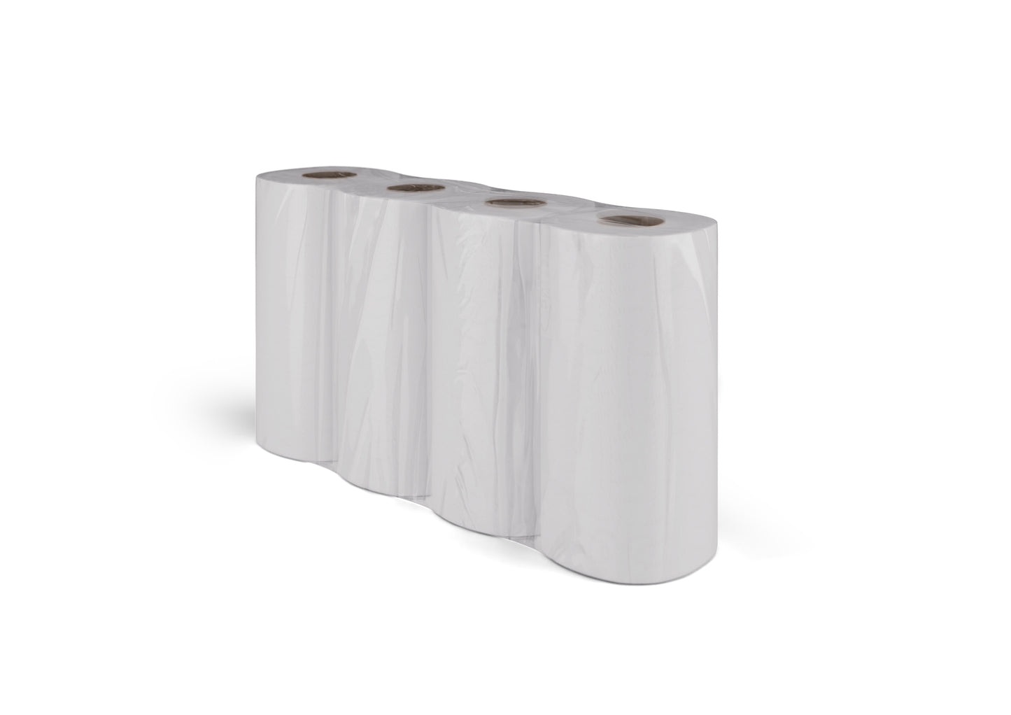 TORCHON DE CUISINE - neutre, 3 épaisseurs, blanc, 64 feuilles, 8x4 rouleaux | Carton (8 paquets)