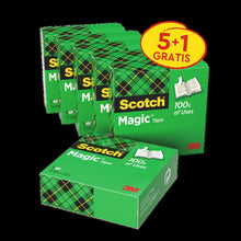 Pack économique de ruban adhésif invisible Scotch® Magic™ 6 rouleaux 19 mm x 33 m | Paquet (6 rouleaux)