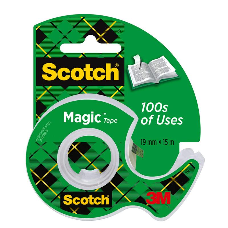 Ruban adhésif Scotch® Magic™ Clipstrip, couleurs froides, 19 mm x 19 m, 2 x 12 rouleaux | Paquet (1 rouleau)