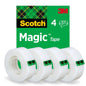 Ruban invisible Scotch® Magic™ 8-1933-4S, 19 mm x 33 m, 4 rouleaux/paquet | Paquet (4 rouleaux)