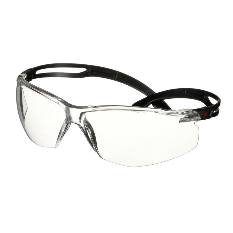 Lunettes de sécurité 3M™ SecureFit™ 500, branches noires, revêtement antibuée/anti-rayures Scotchgard™ (K&N), lentilles transparentes, SF501SGAF-BLK-EU, 20 par paquet | Paquet (1 pièce)