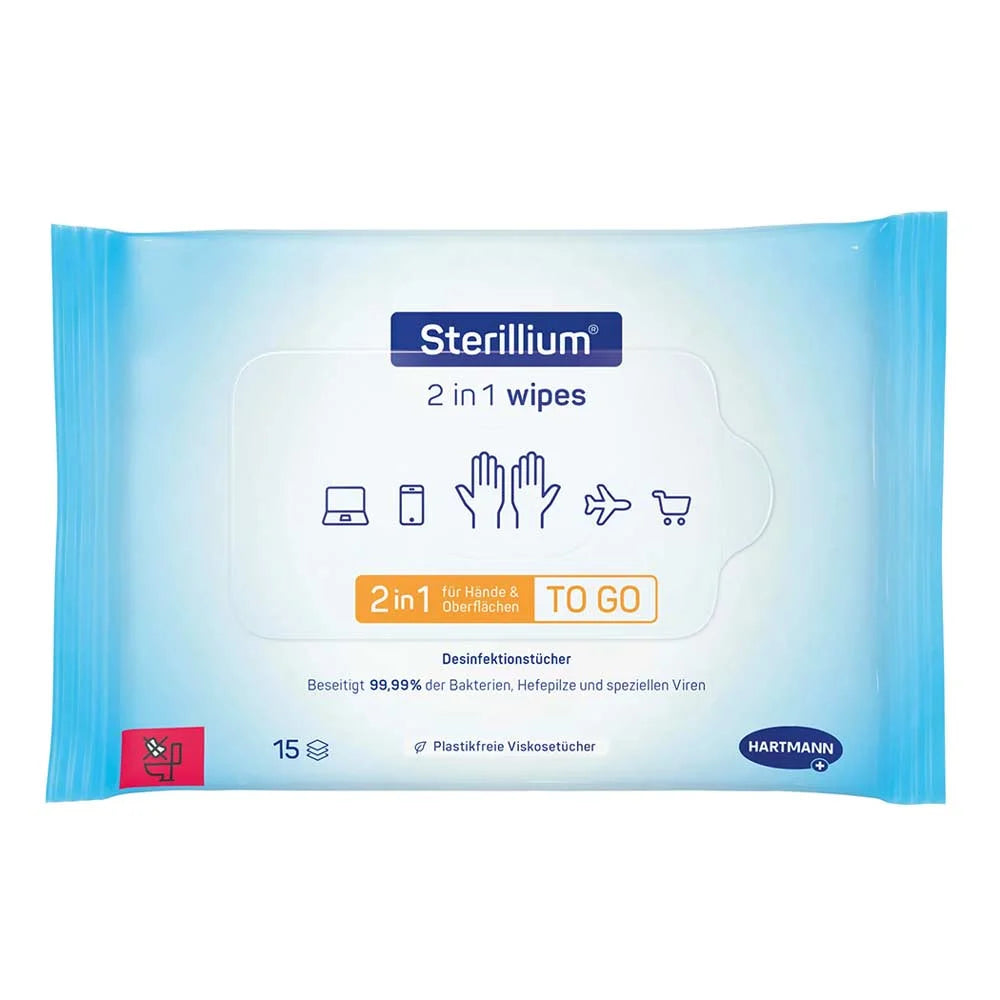 Lingettes Sterillium® 2 en 1 | Paquet (15 pièces)