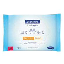 Lingettes désinfectantes Hartmann Sterillium 2 en 1, 15 lingettes | Boîte (1 unité)