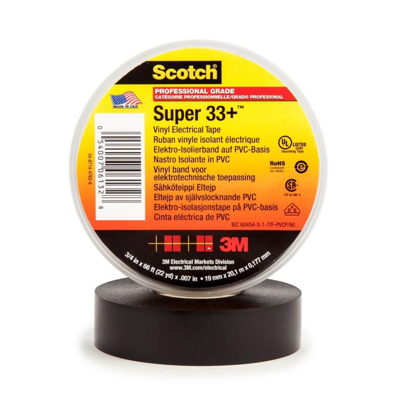 Ruban isolant électrique 3M™ Scotch® Super 33+, noir